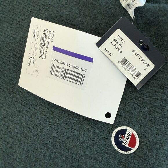 Fusalp Brushed Knitted Scarf In Blue - Picture 4 of 5